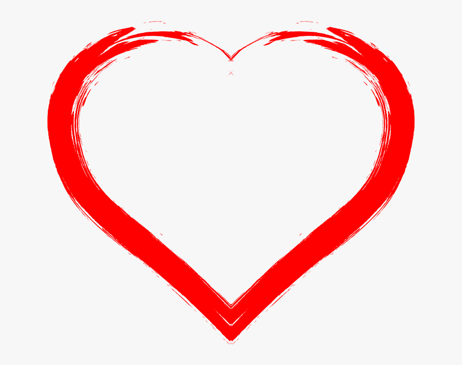 Transparent Red Heart Clipart With No Background - Transparent Heart Drawing, Transparent Clipart