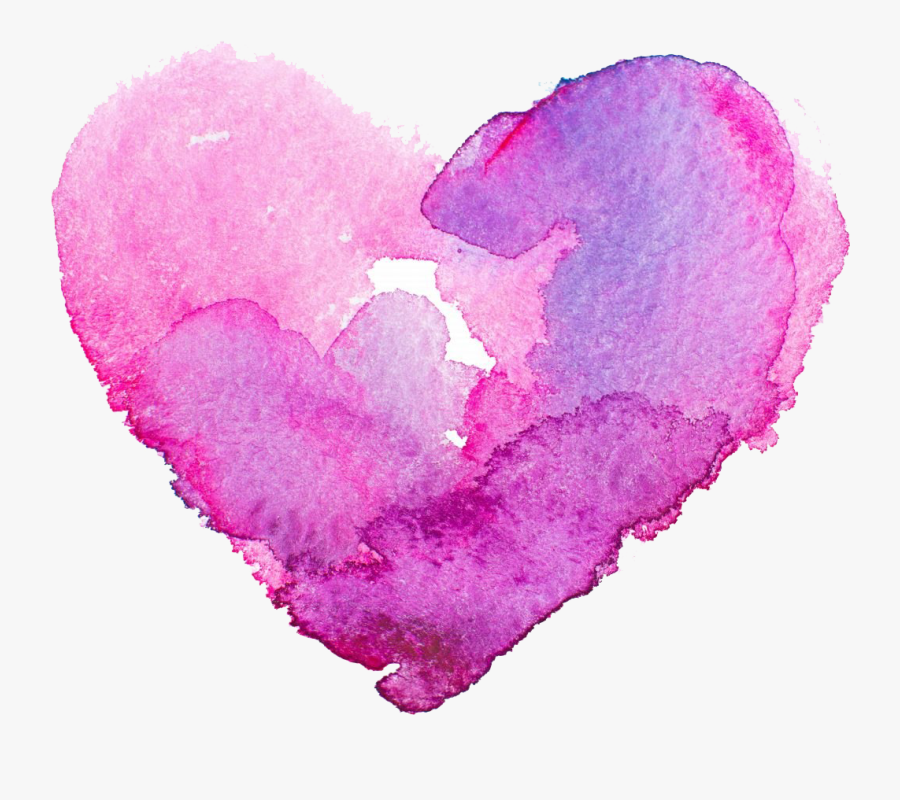 Heart Transparent Background - Watercolour Heart Transparent Background, Transparent Clipart