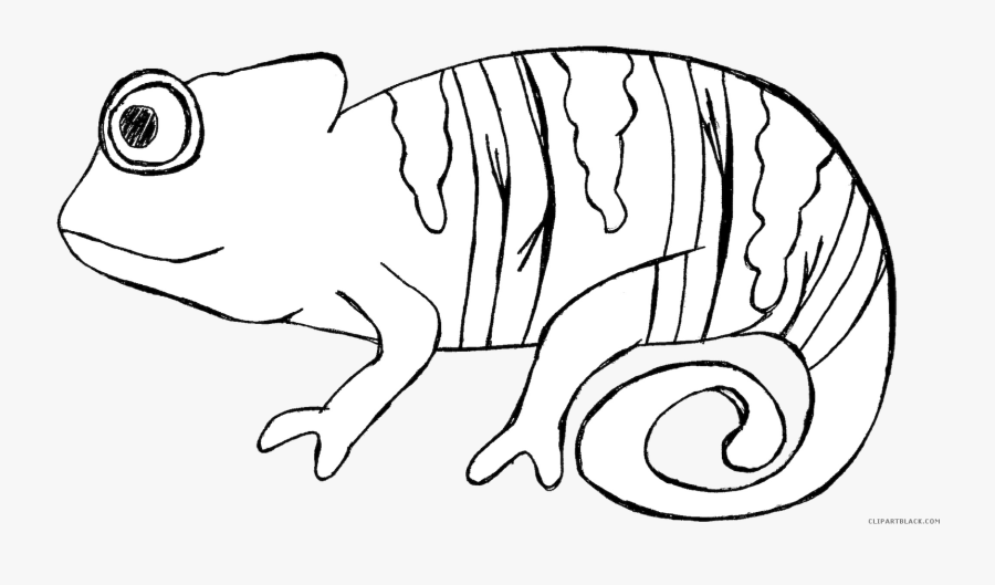 Clip Art Chameleon Clipart Black And White - Chameleon Clipart Free Black And White, Transparent Clipart