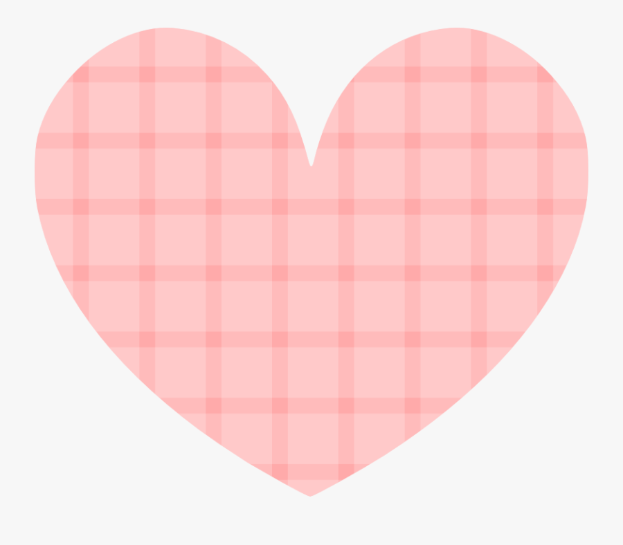 Transparent Gingham Clipart - Gingham Heart Png, Transparent Clipart