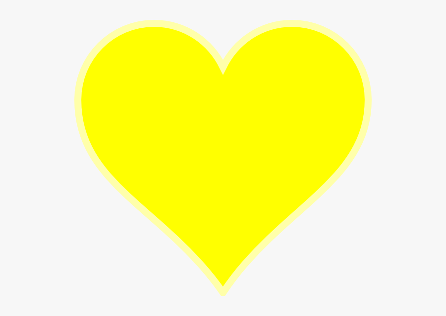 Transparent Heart Clipart Transparent Background - Coracao Amarelo Em Png, Transparent Clipart