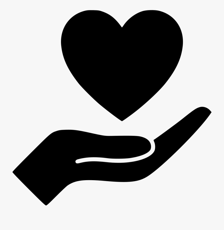 Clip Art Hand Over Heart Clipart - Heart In Hand Icon, Transparent Clipart
