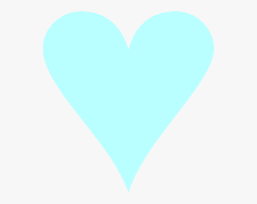 Light Blue Heart Transparent Background - Sky Blue Love Heart, Transparent Clipart