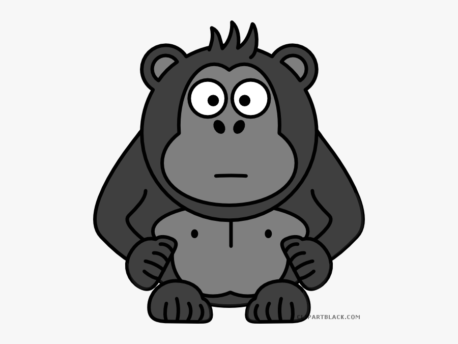 Black And White Library Clipart Gorilla - Gorilla Clipart, Transparent Clipart