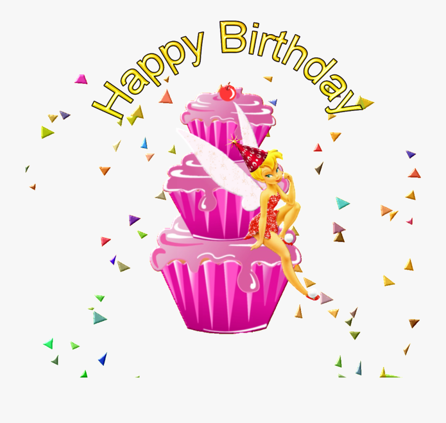 Clip Art Happy Birthday Cupcake Meme - Happy Birthday Tinkerbell, Transparent Clipart