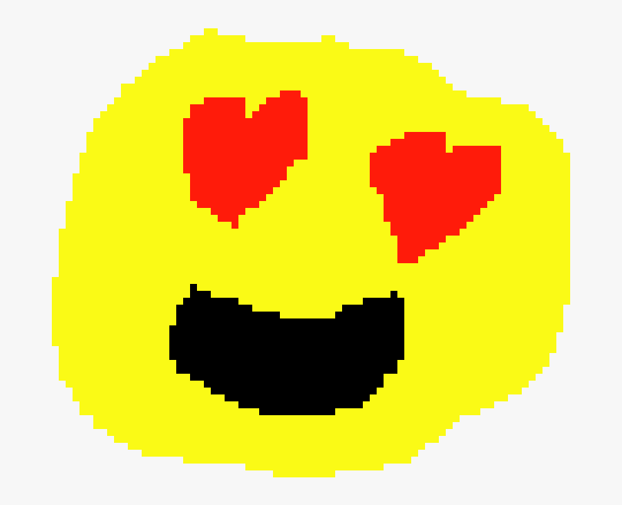 Pixel Art Heart Eyes Emoji , Transparent Cartoons - Emoji, Transparent Clipart
