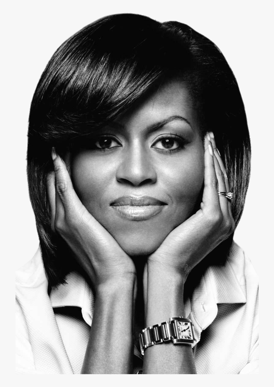 Michelle Obama Black And White - Michelle Obama, Transparent Clipart