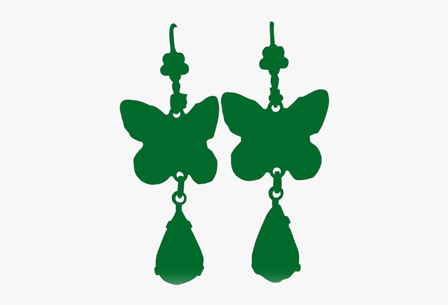 German Butterfly Flower Top Leverback Dangle Png Clipart - Earrings, Transparent Clipart