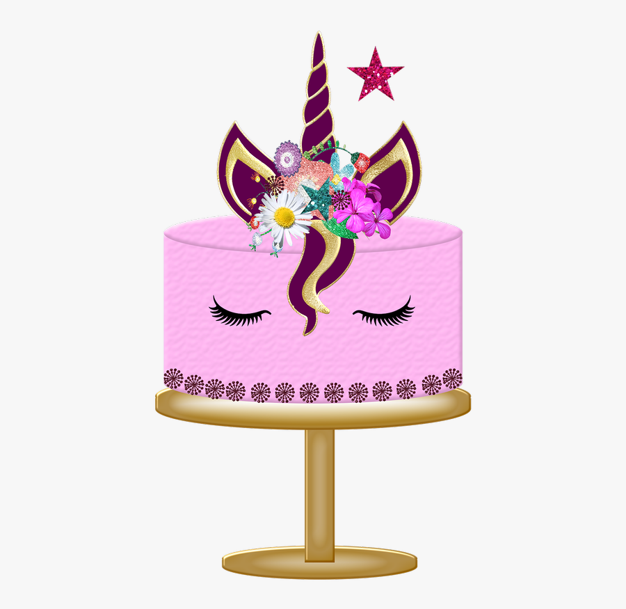 Unicorn Cake Pink Unicorn - Pastel De Unicornio Png, Transparent Clipart