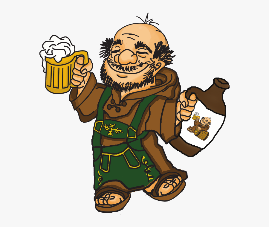 Monk Clipart German - Cartoon Image German Monk Beer, Transparent Clipart