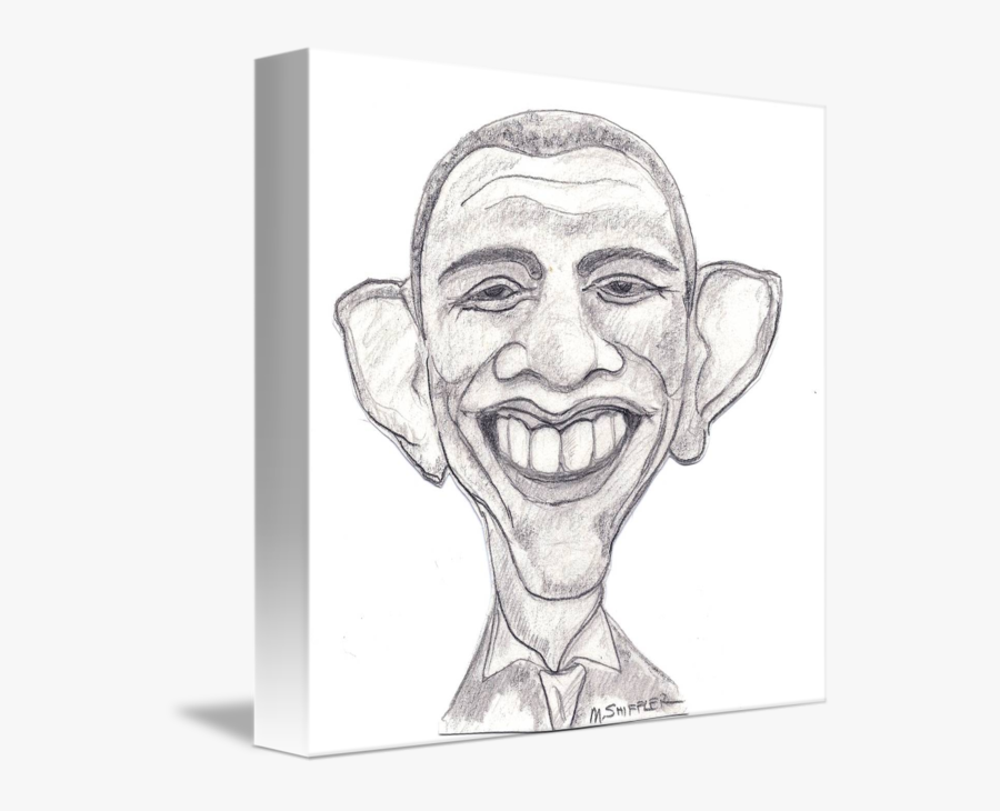 Barack Obama Caricature - Barack Obama Line Drawing, Transparent Clipart