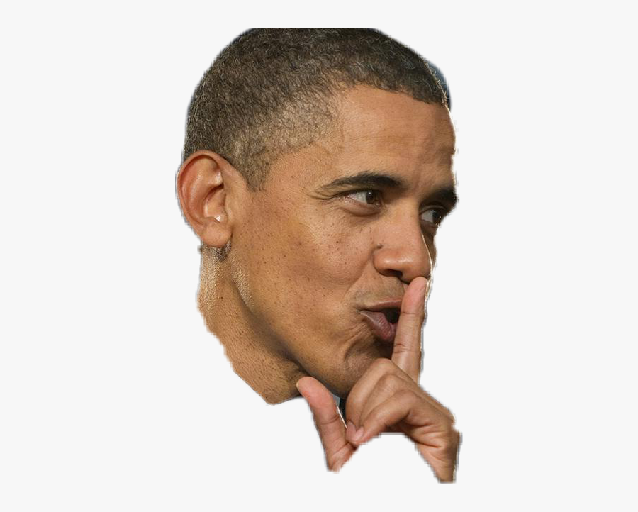 #obama Shh, Transparent Clipart
