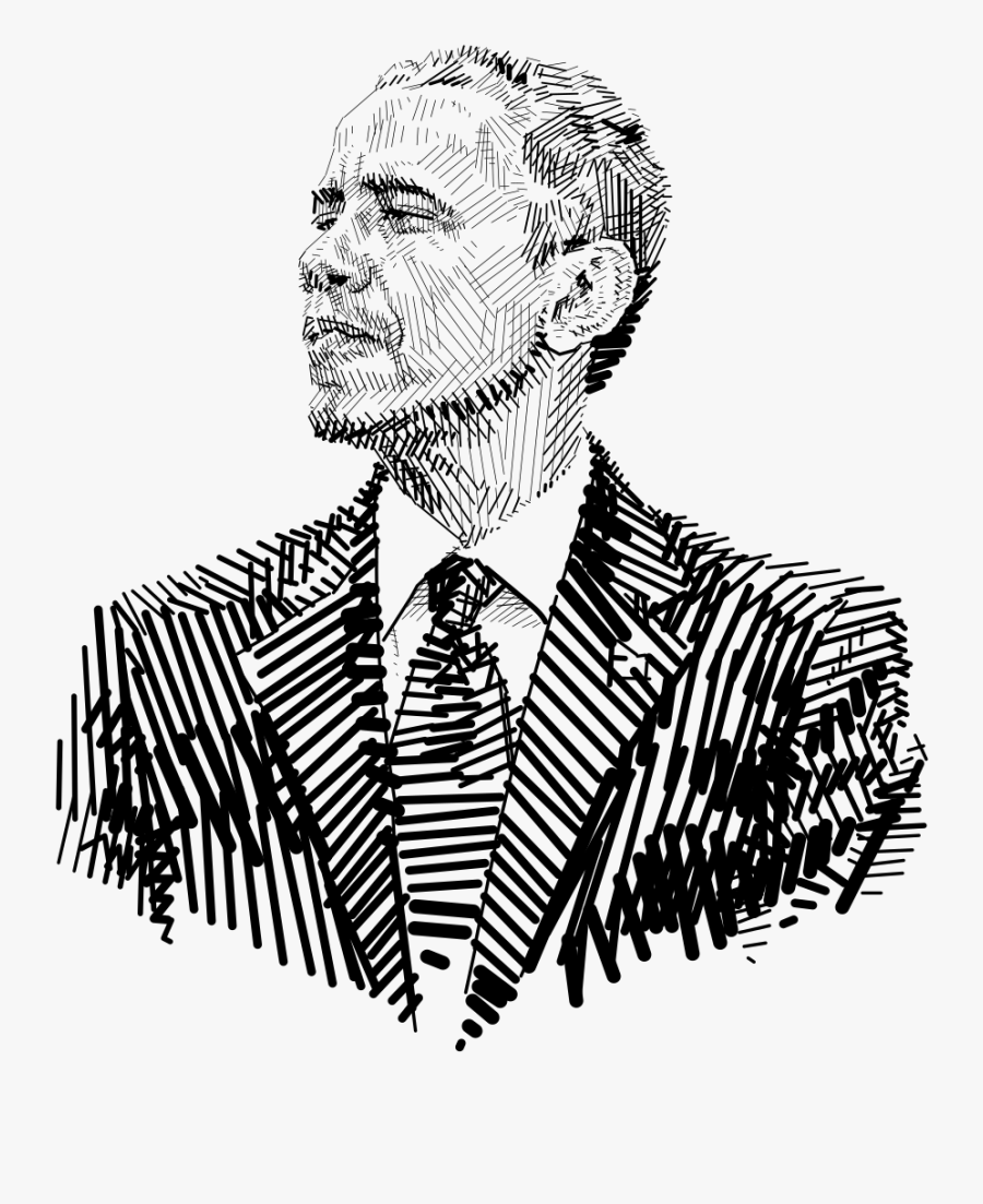 Transparent Obama Png - Barack Obama Drawing Png, Transparent Clipart