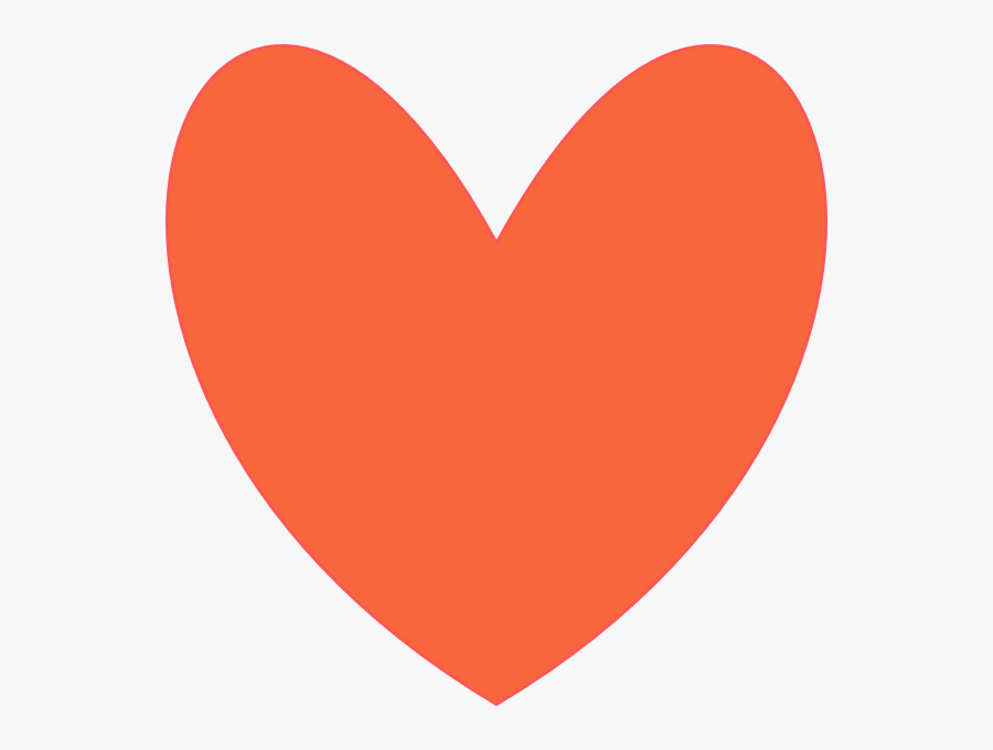 Orange Coral Heart Svg Clip Arts - Heart, Transparent Clipart