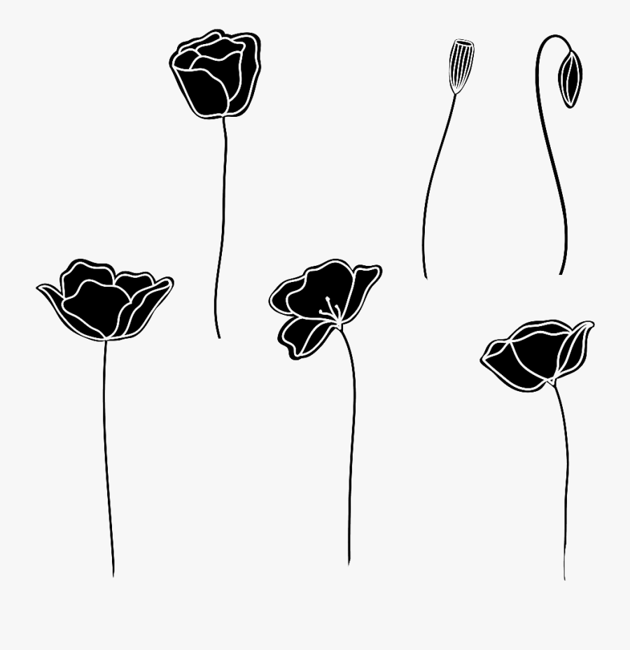 Transparent White Hand Png - Flor Png Preto E Branco, Transparent Clipart