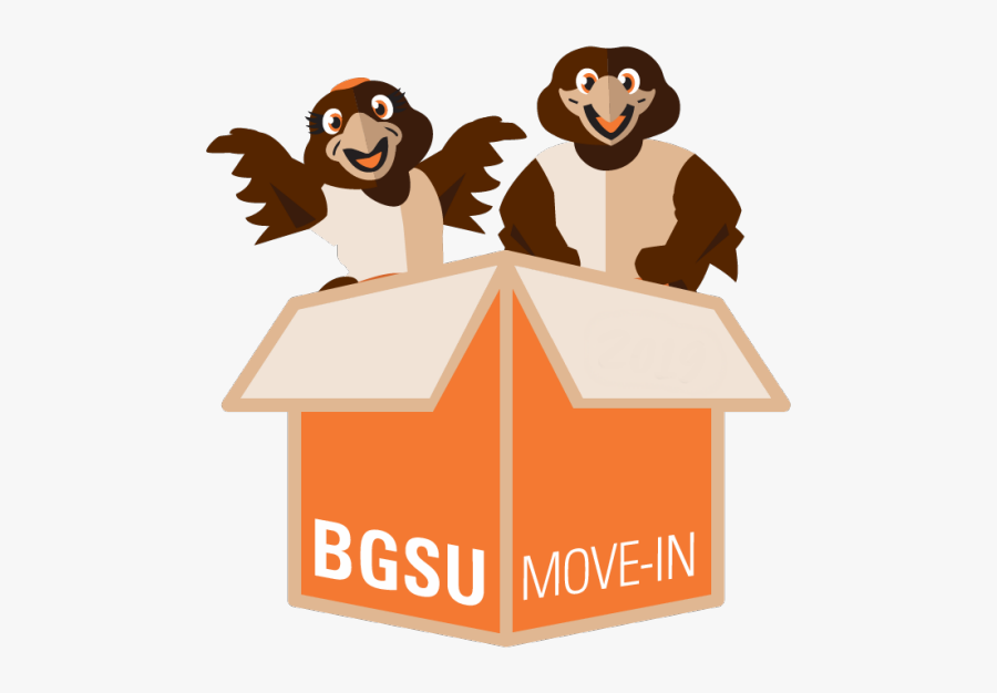 Freddie And Freda In Move In Box, Transparent Clipart