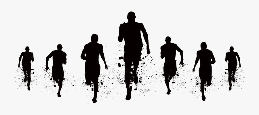 Hyderabad Marathon Running Sport Silhouette - Marathon Running Silhouette Png, Transparent Clipart