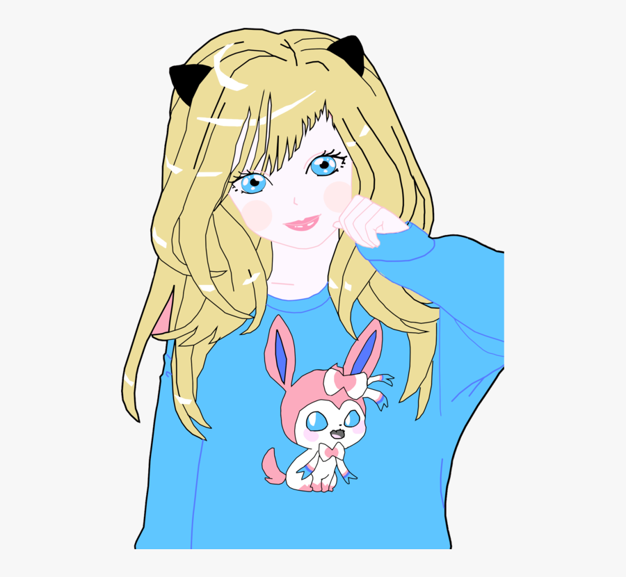 Art,hair,human - Clip Art Anime Girl, Transparent Clipart