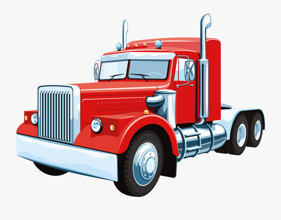 Royalty Free Vector Semi Truck, Transparent Clipart