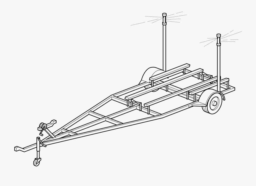 Boat Trailer Clip Arts - Boat Trailer Clipart, Transparent Clipart