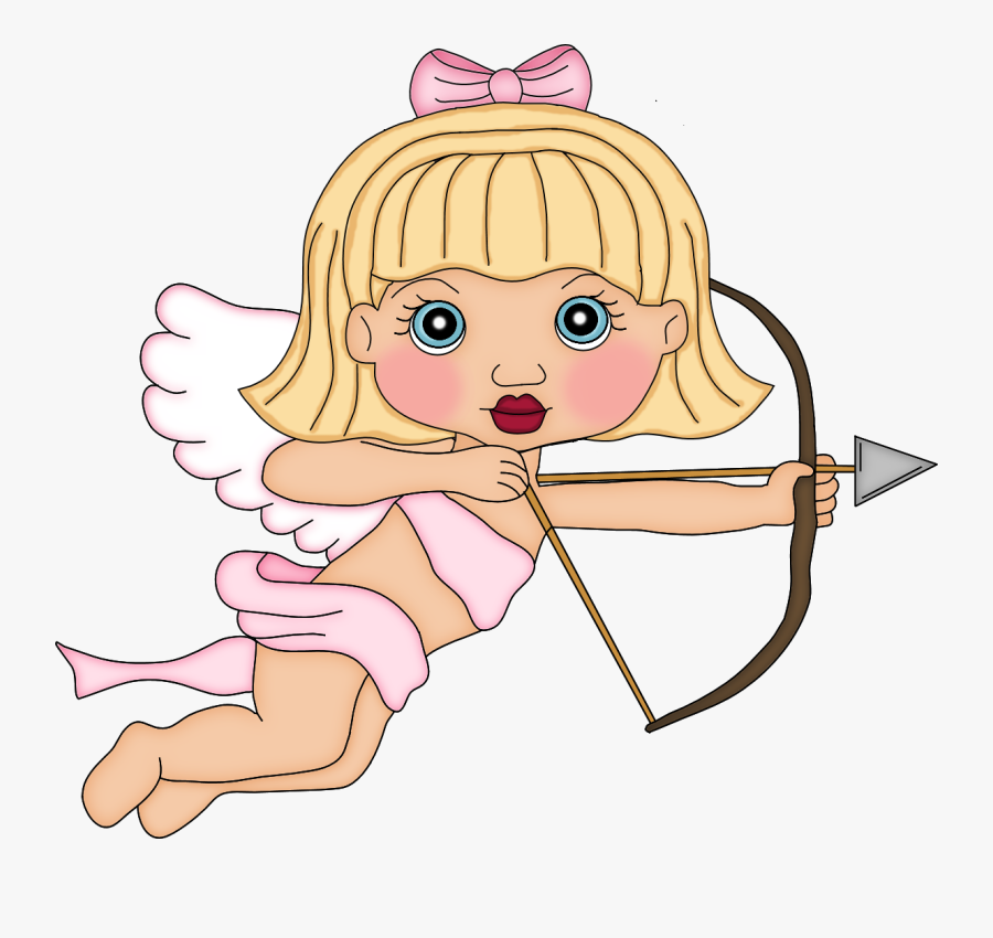 Cupid Girls Blonde Hair Clipart - Cartoon, Transparent Clipart