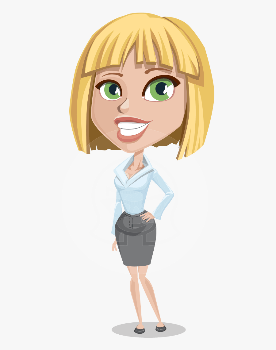 Transparent Blonde Woman Clipart - Blonde Woman Cartoon Transparent, Transparent Clipart