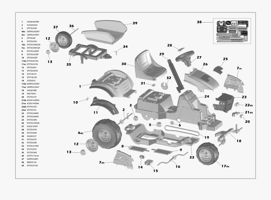 John Deere Farm Tractor With Trailer - Parts Of A Farm Tractor, Transparent Clipart