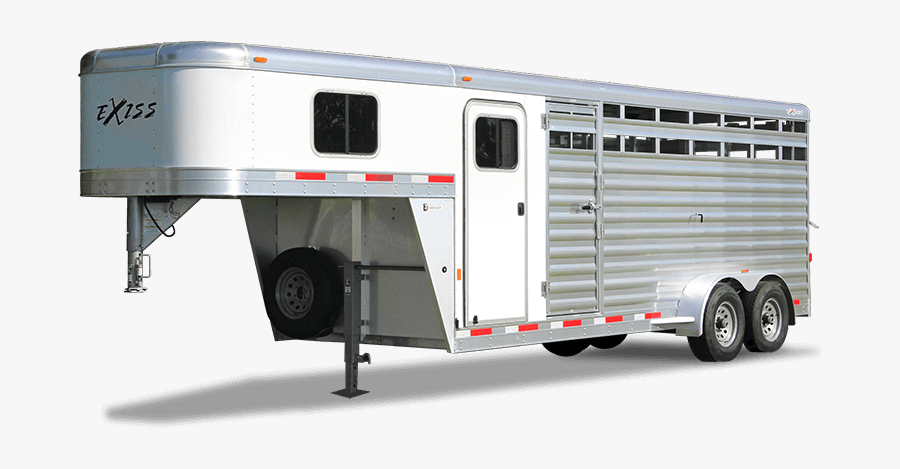 Land Vehicle,vehicle,horse Of Transport,automotive - Gooseneck Aluminum Horse Trailer, Transparent Clipart
