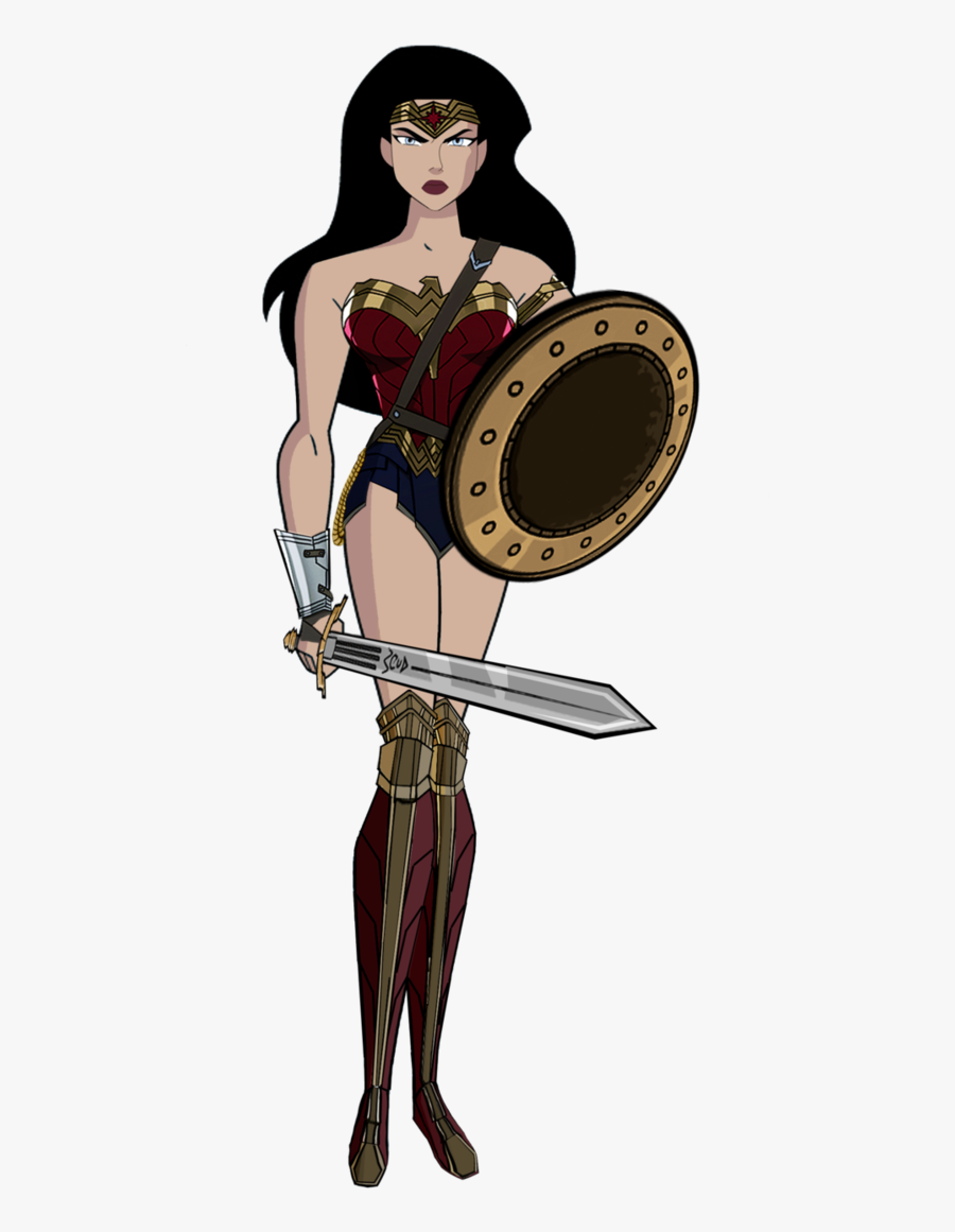 Picture Black And White Jl Wonder Dawn Of - Justice League Unlimited Style, Transparent Clipart