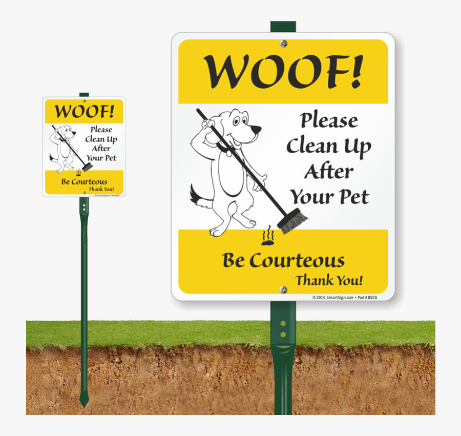 Be Courteous Pick Up Poop Sign Kit - Do Not Pick The Flowers Sign, Transparent Clipart