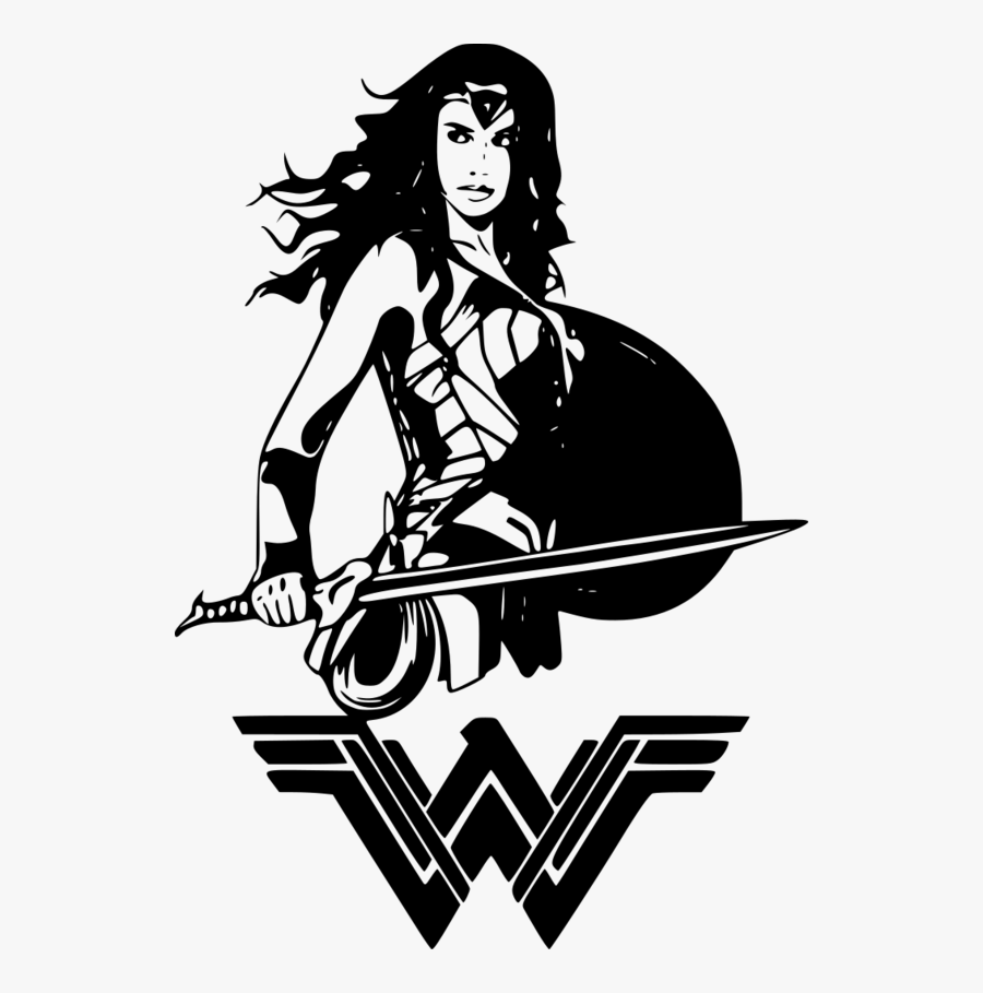 Black And White Wonder Woman Logo , Free Transparent Clipart - ClipartKey