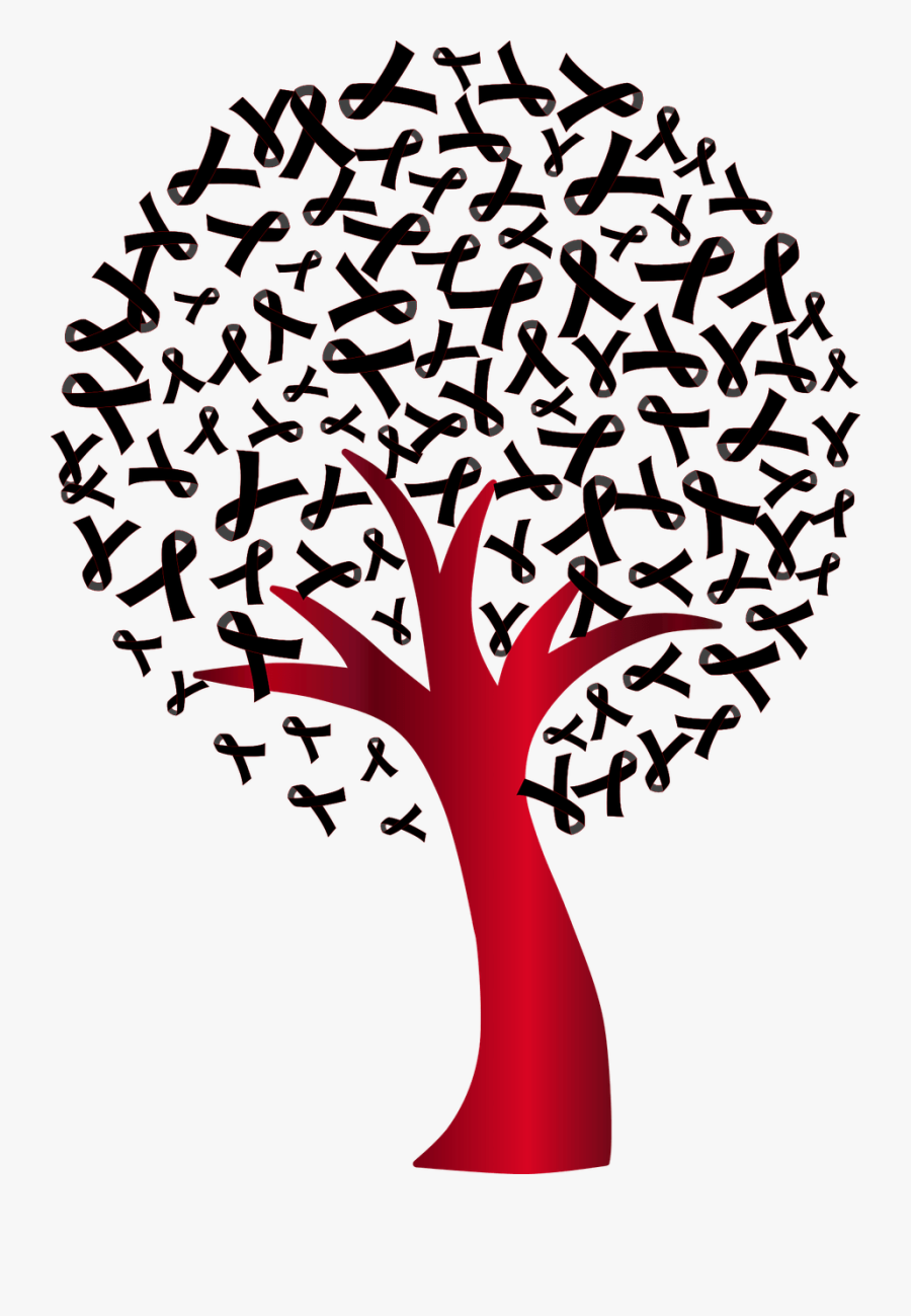 World Aids Day, Tree, Clinic, Cure, December 1, Disease - Transparent Background Hiv Ribbon, Transparent Clipart