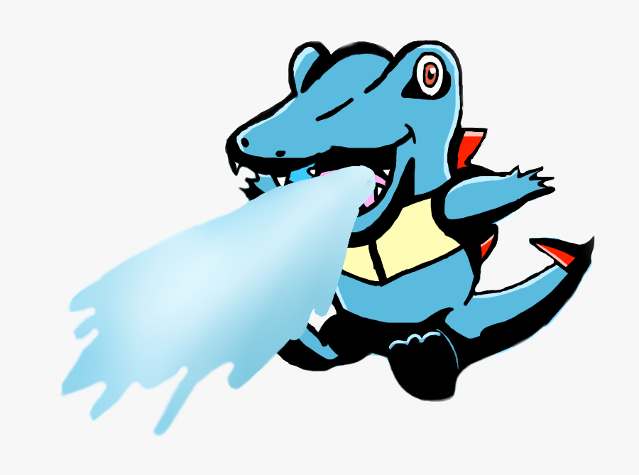 Totodile Used Water Gun By Morshute Clipart , Png Download - Totodile Png Water, Transparent Clipart