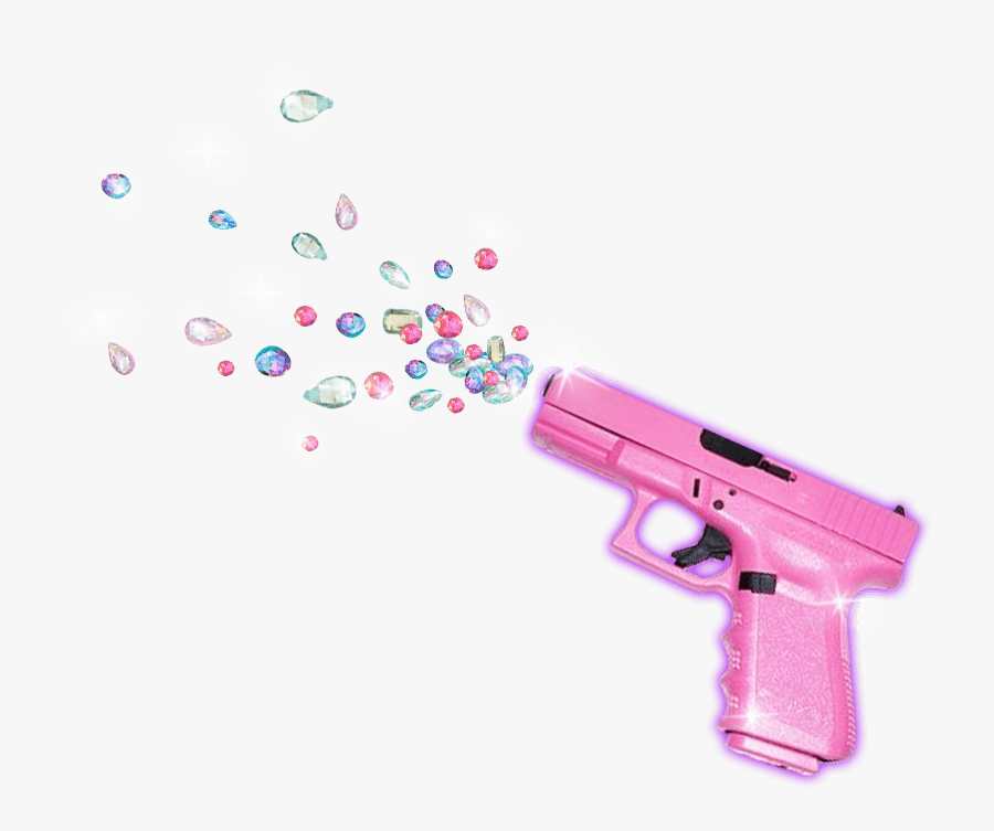 #gun #gem #girlpower #hoot #bomb #diamond #bang #coolgirl - Water Gun, Transparent Clipart
