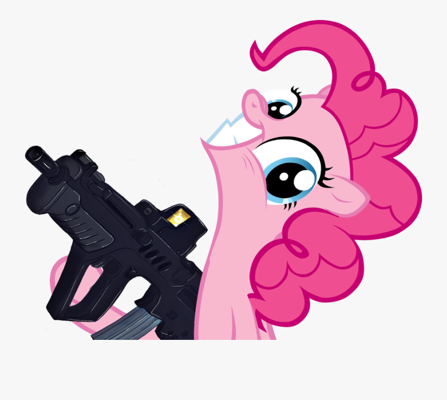 Pinkie W/ Gun By Evilbob0 - Pinkie Pie Cupcakes Hd, Transparent Clipart