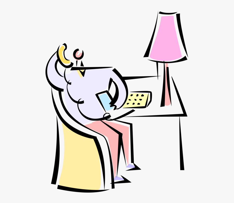 Vector Illustration Of Man Talking On Telephone Phone, Transparent Clipart