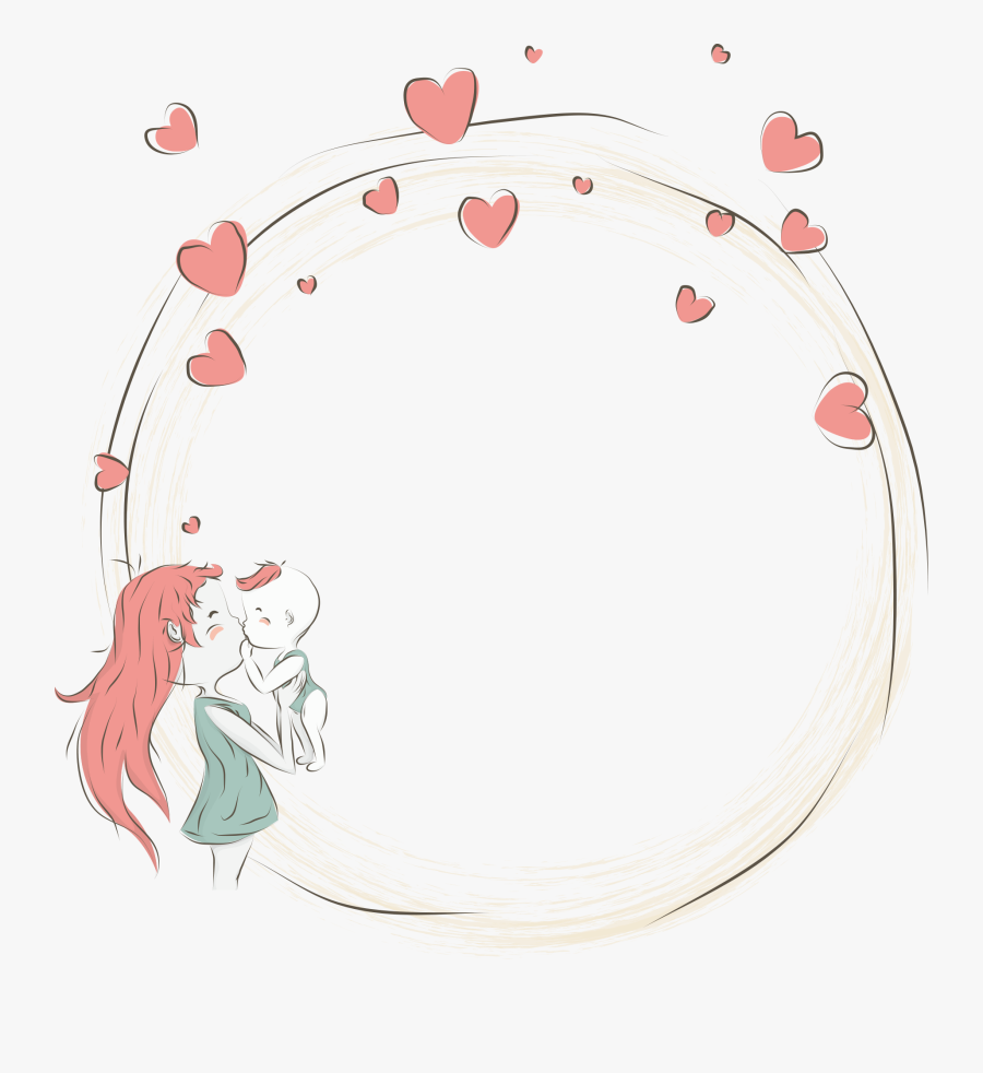 Infant Illustration Vector Mom Mother Baby With Clipart - Mom And Baby Cartoon Png, Transparent Clipart