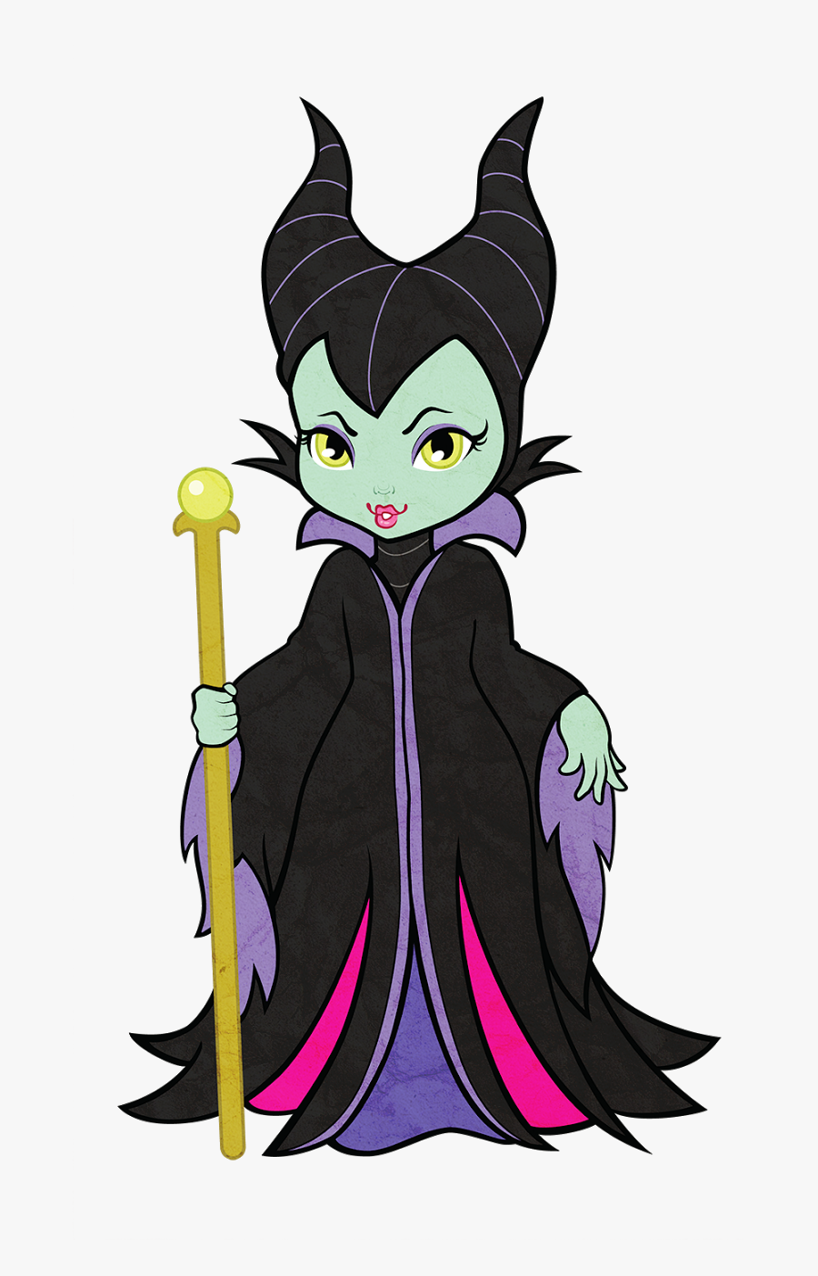 Maleficent Vector Transparent Clipart Royalty Free - Cute Maleficent Cartoon, Transparent Clipart