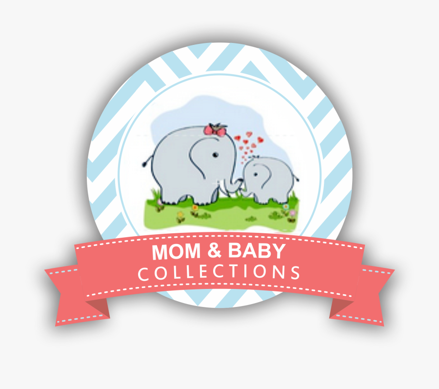Transparent Mom And Baby Elephant Clipart - Illustration, Transparent Clipart