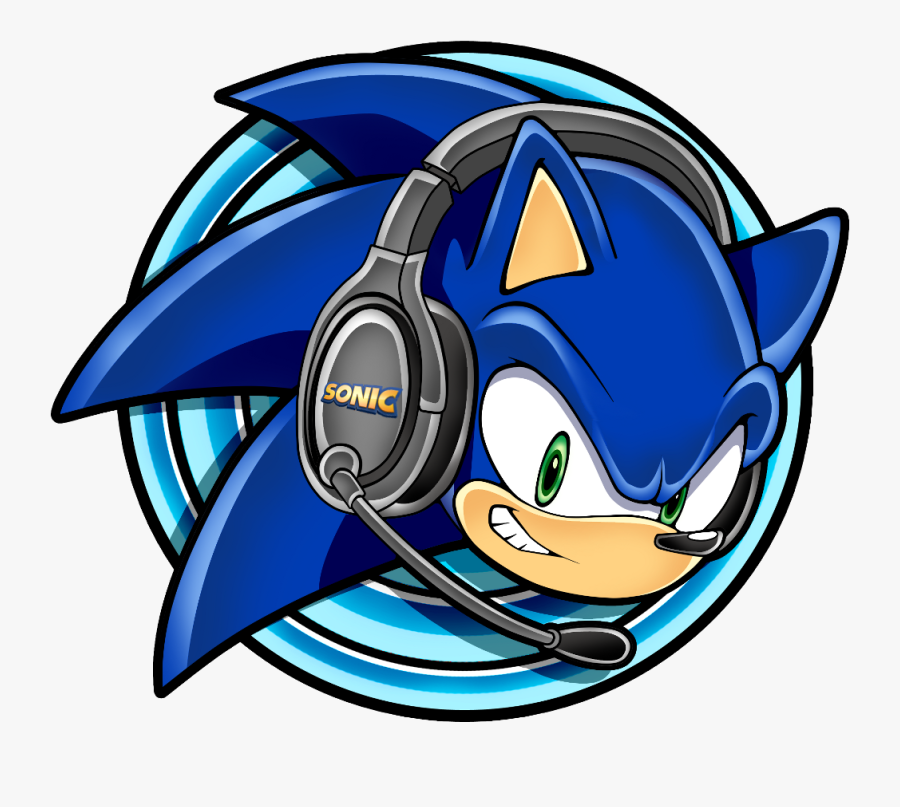 Sonic The Hedgehog With Headphones With Micfreetoedit - Sonic The Hedgehog Wearing Headphones, Transparent Clipart