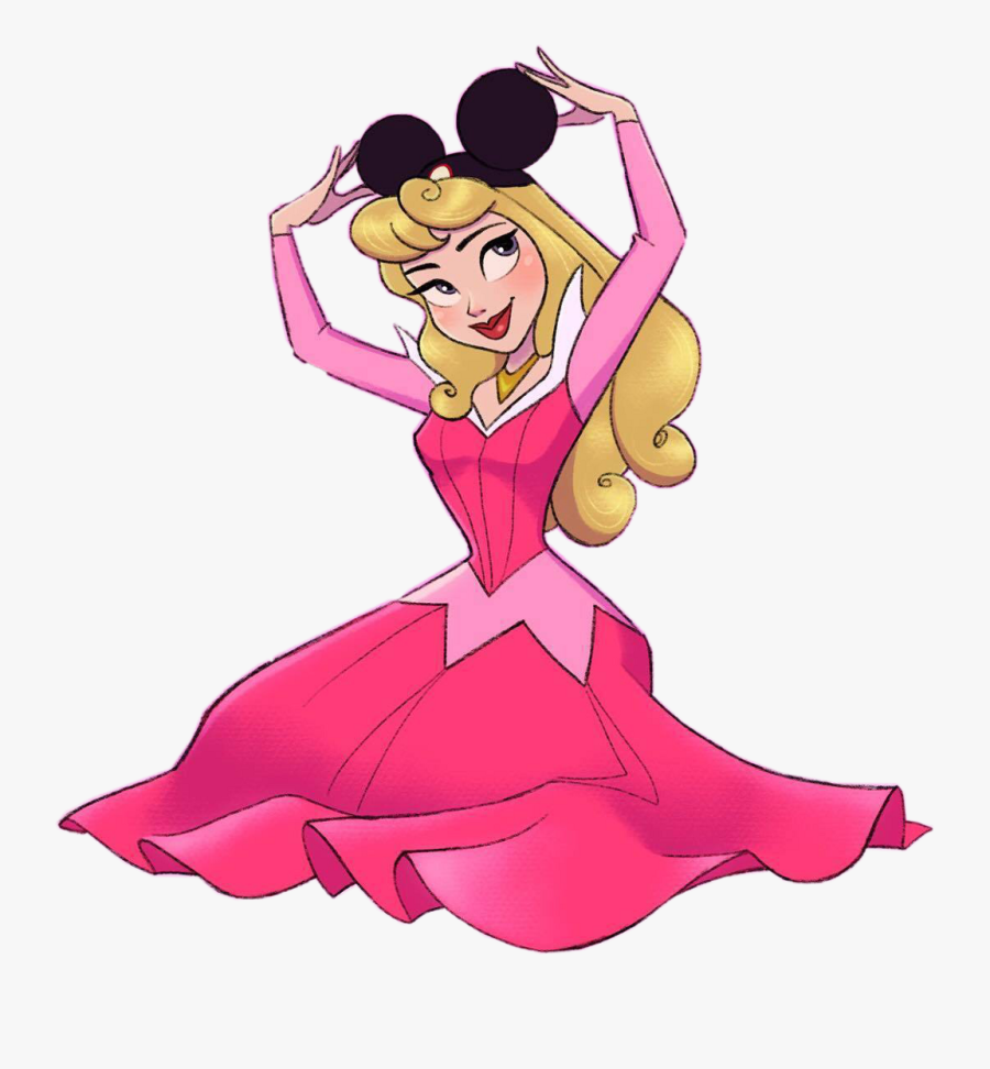 Aurora Sleepingbeauty Pink Disney Cute Cartoon Drawing, Transparent Clipart
