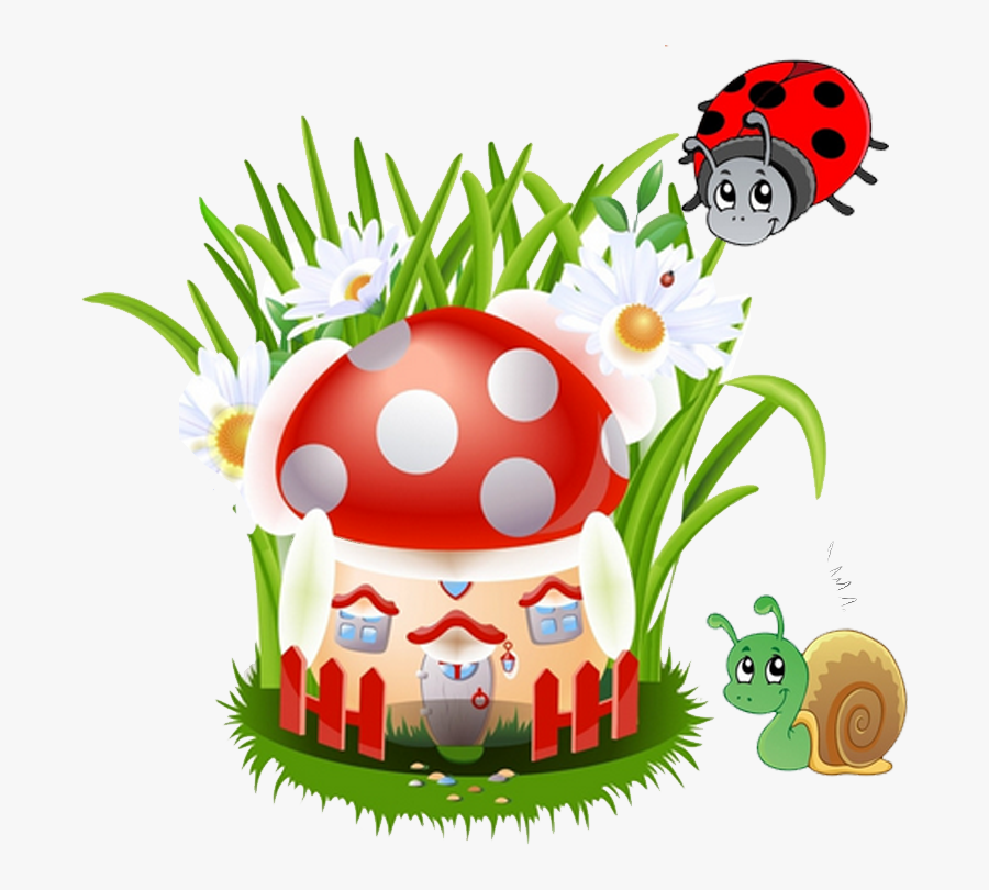 Cartoon Animation Ladybug Transprent - Mushroom House In Cartoon, Transparent Clipart