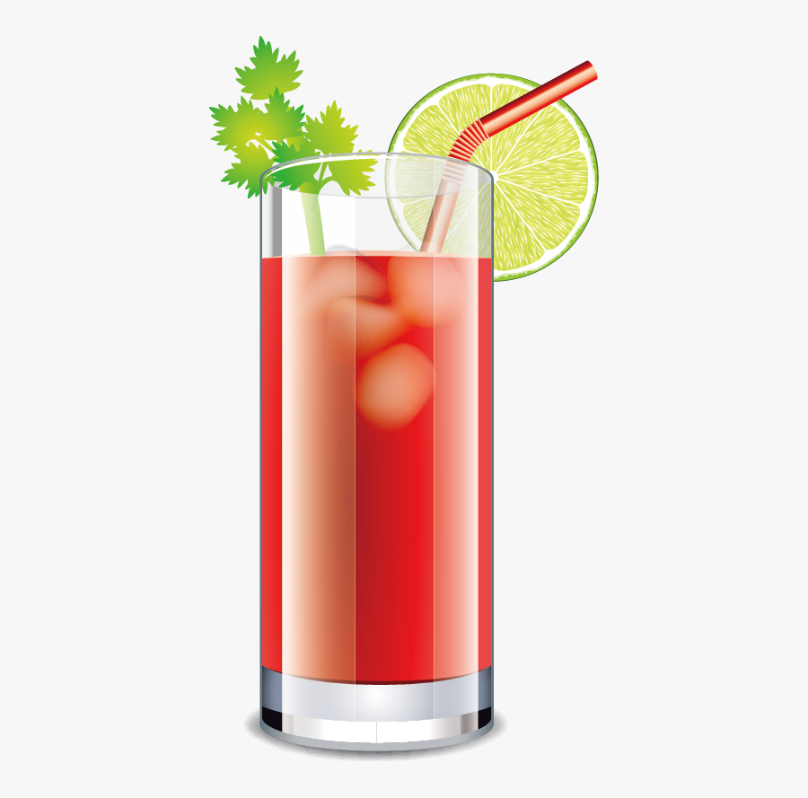 Clip Art Cocktail Blue Lagoon Drink - Cocktail Bloody Mary Png, Transparent Clipart