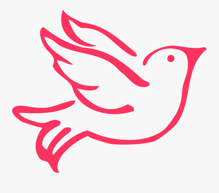 Red Bird Clipart Png - Wedding Doves Coloring Pages, Transparent Clipart