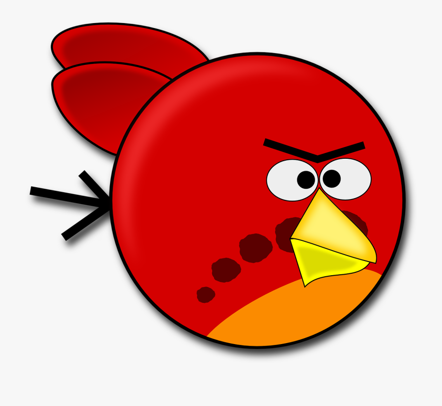 Clker Com Red Bird Angry Birds Clipart , Png Download - Caritas Pajaro, Transparent Clipart