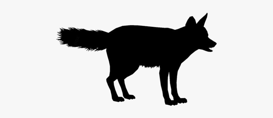 Jackal Wild Animal Clipart Png Black And White - Dog Running Silhouette Png, Transparent Clipart