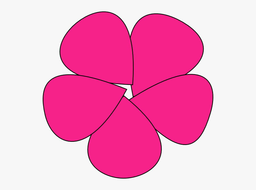 Clipart Rose Simple - Simple Flower Silhouette Vector, Transparent Clipart