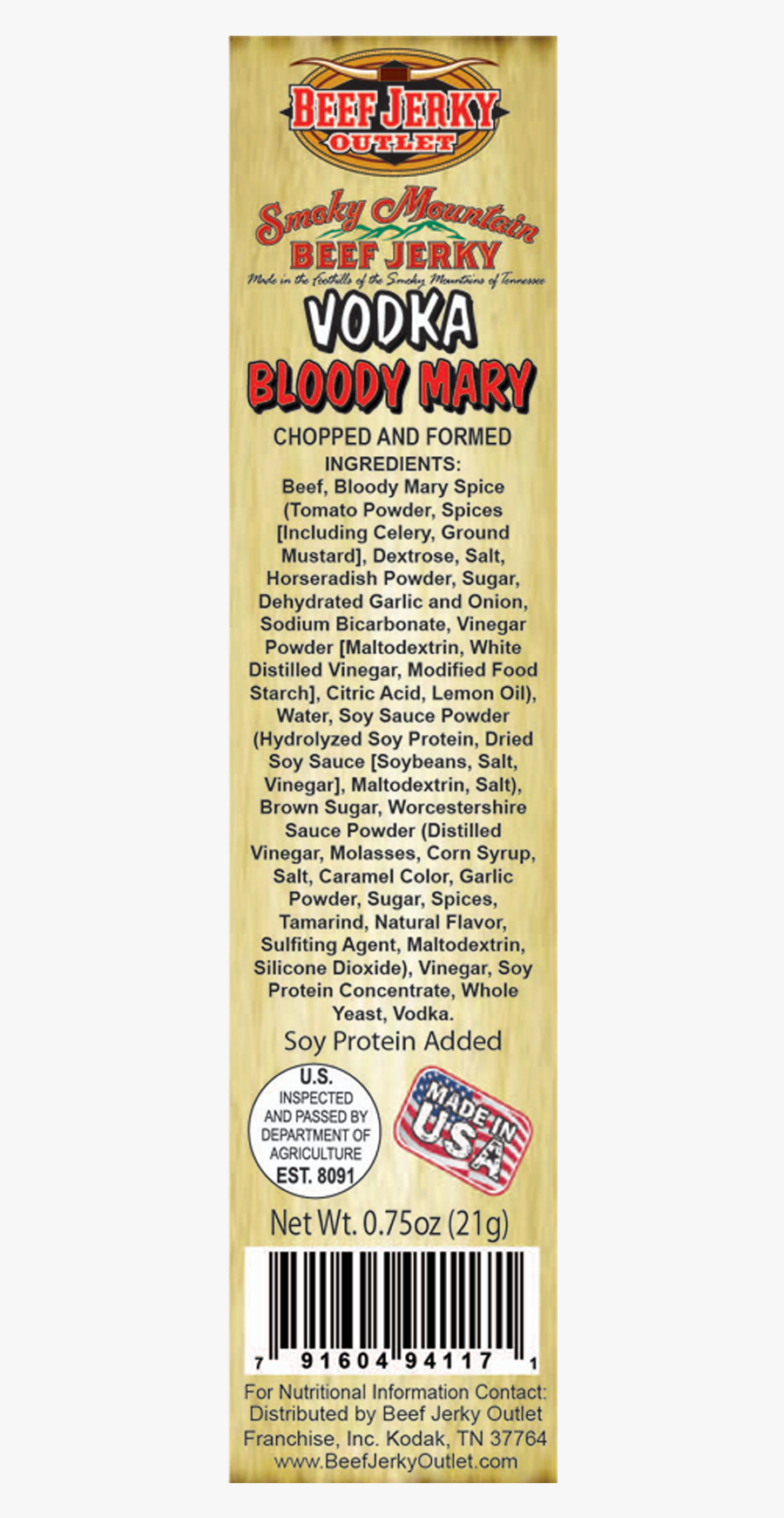 Traditional Bloody Mary Product - Beef Jerky Outlet, Transparent Clipart