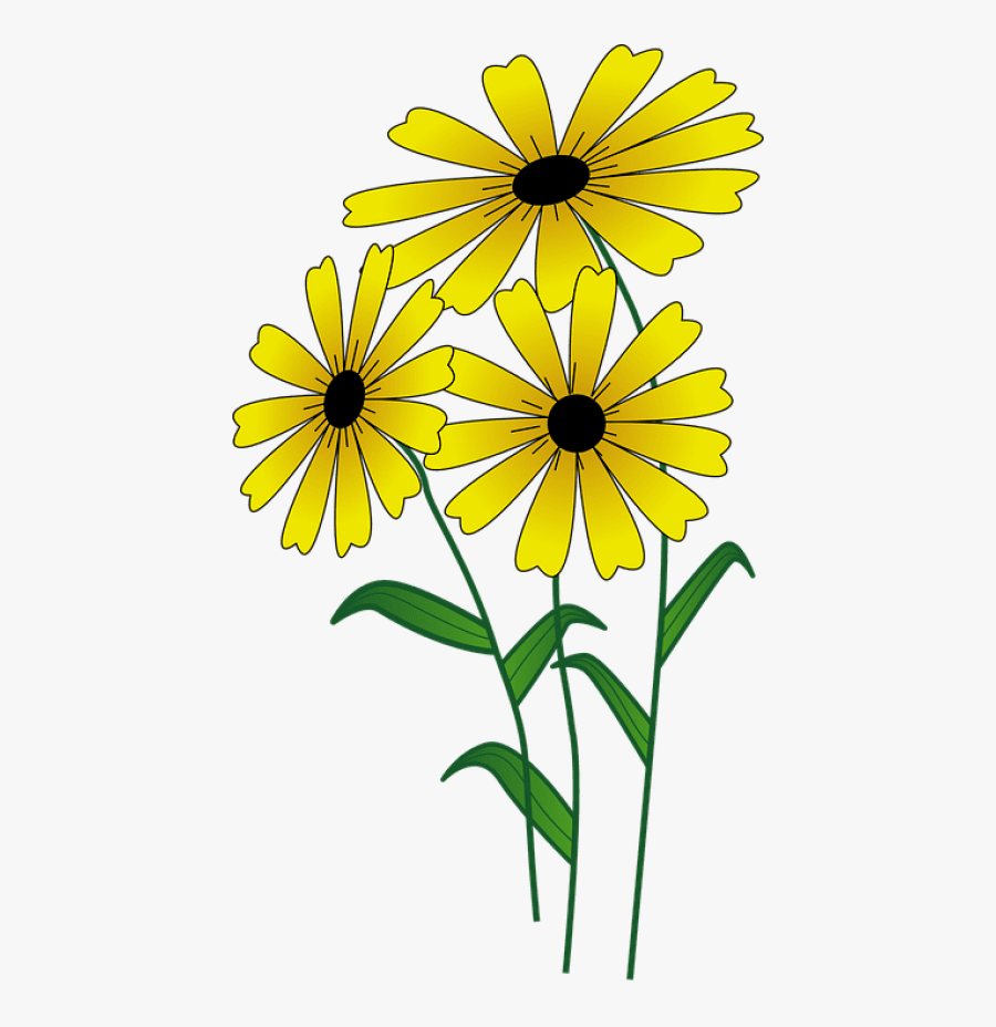 Free Png Download Yellow Flower3, - Simple Flower Drawing Png, Transparent Clipart