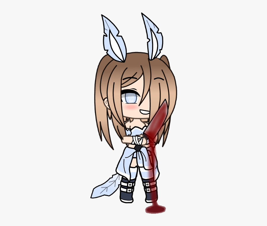 Gacha Edit Gachaedit Mikufox Bloody Scary Freetoedit - Cartoon, Transparent Clipart